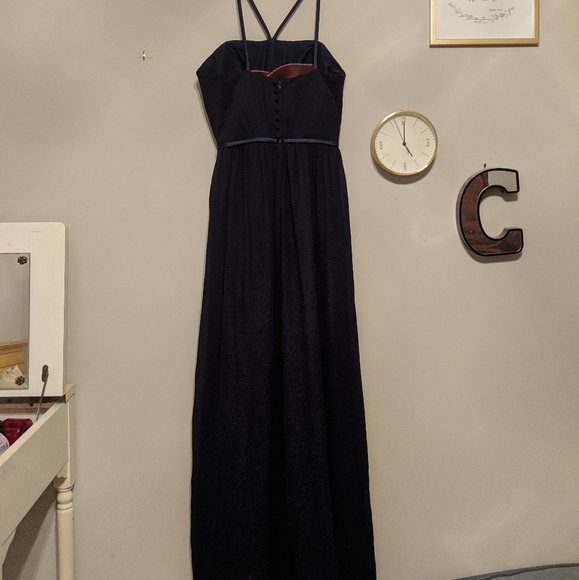 Navy blue Alfred Angelo size 4 bridesmaid dress - Picture 2 of 6